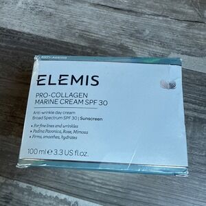 ELEMIS Pro-Collagen Marine Cream SPF 30 Day Cream! 3.3 fl. oz JUMBO!  EXP  01/28